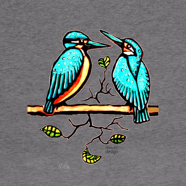 Kingfisher couple in color by mnutz